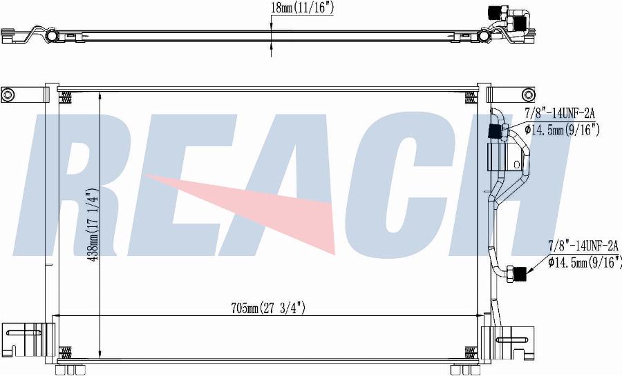REACH 1.32.0992.P - Condenser, air conditioning car-mod.net