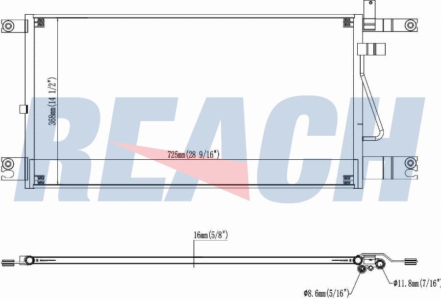 REACH 1.32.0997.P - Condenser, air conditioning car-mod.net