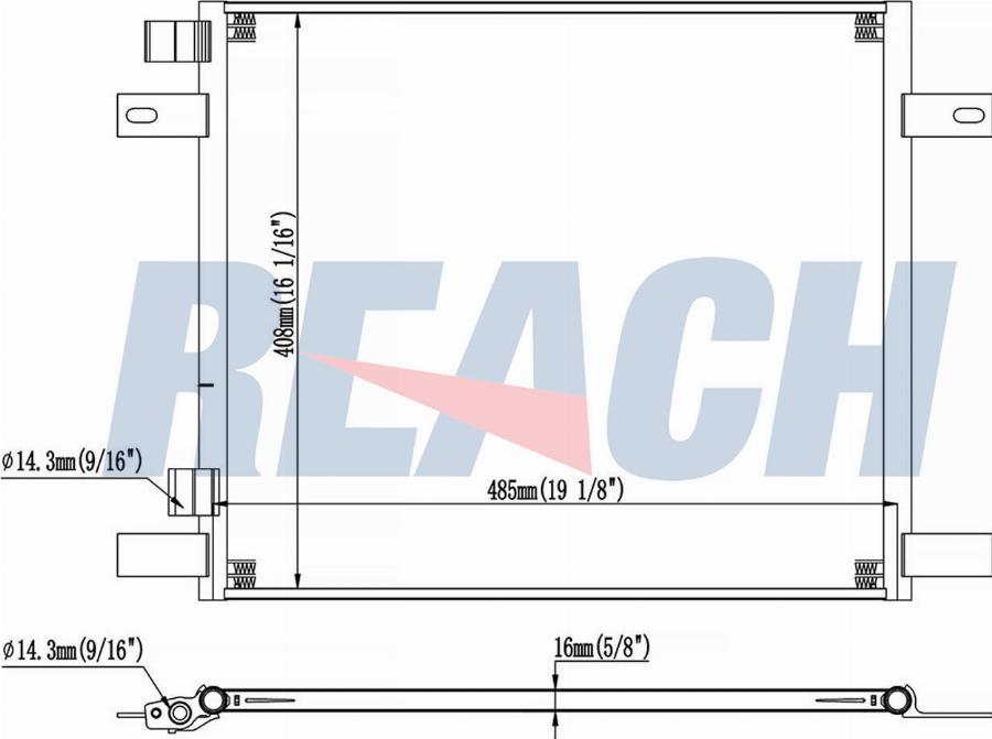 REACH 1.32.2080.P - Condenser, air conditioning car-mod.net