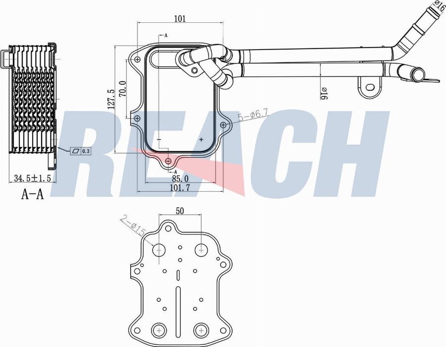 REACH 1.24.11056 - Oil Cooler, engine oil car-mod.net