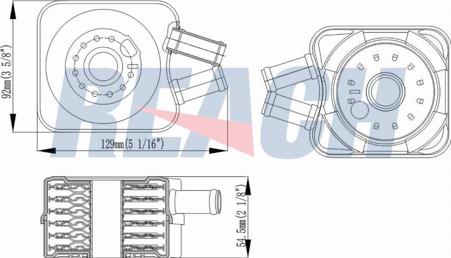 REACH 1.24.11003 - Oil Cooler, engine oil car-mod.net