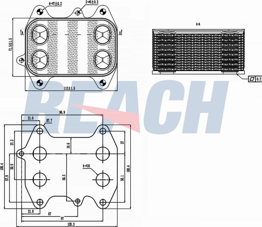 REACH 1.24.11031 - Oil Cooler, engine oil car-mod.net