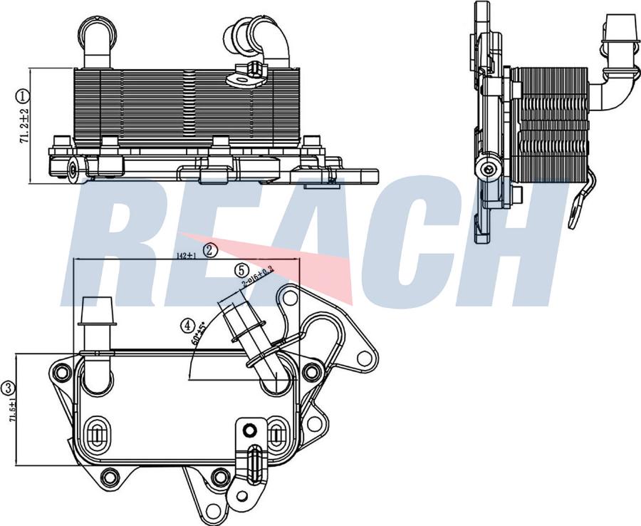 REACH 1.24.11023 - Oil Cooler, engine oil car-mod.net