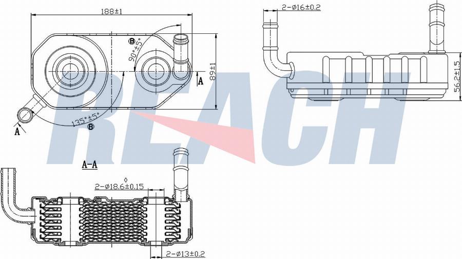 REACH 1.24.11161 - Oil Cooler, engine oil car-mod.net
