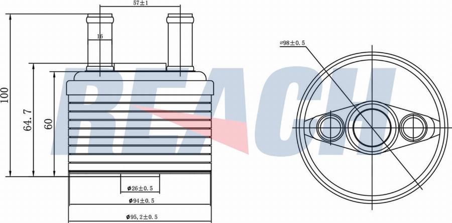 REACH 1.24.12015 - Oil Cooler, engine oil car-mod.net