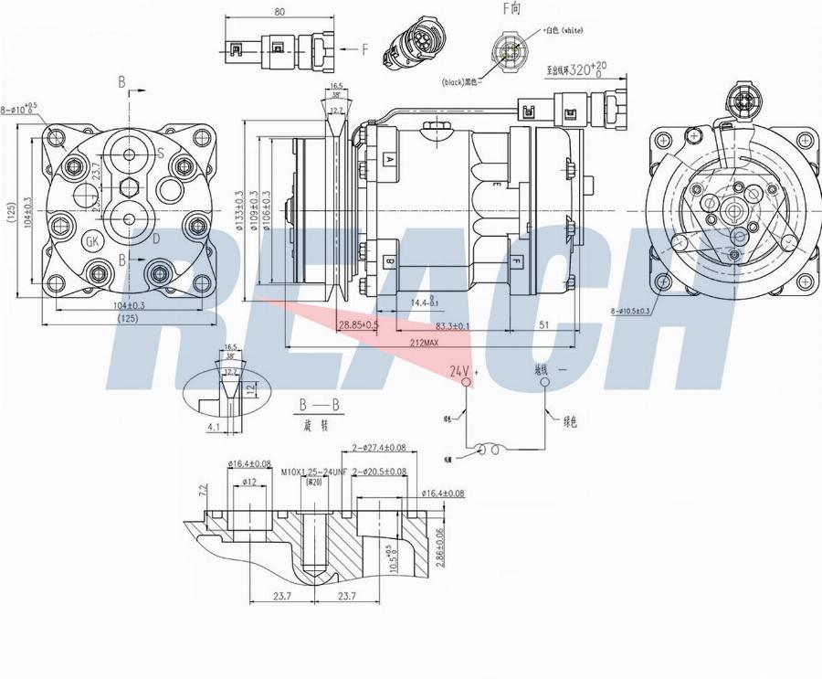 REACH 1.74.20496 - Compressor, air conditioning car-mod.net