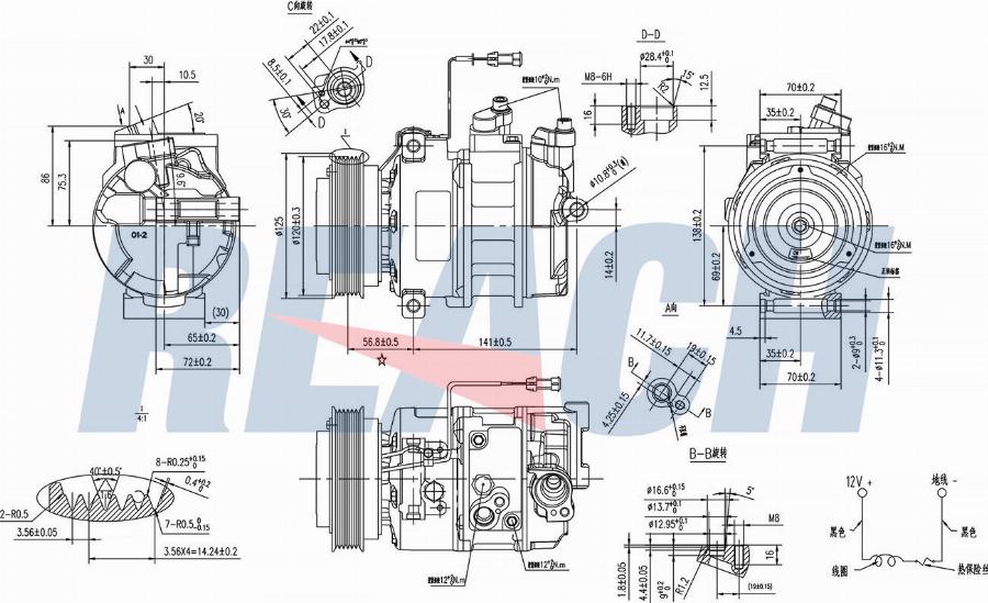 REACH 1.74.20490 - Compressor, air conditioning car-mod.net