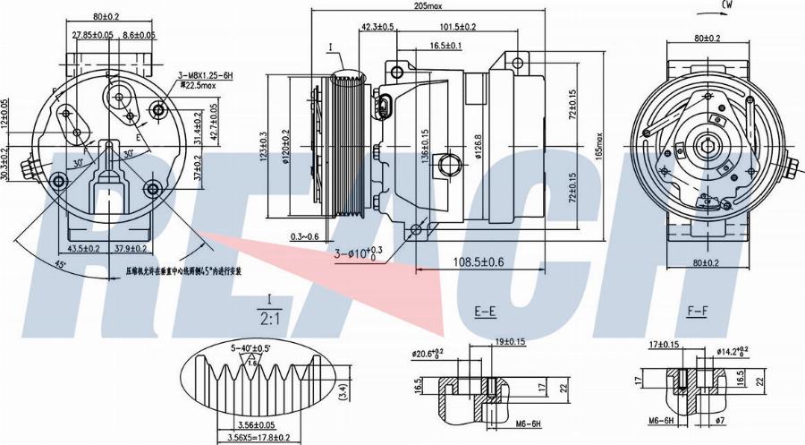REACH 1.74.20435 - Compressor, air conditioning car-mod.net