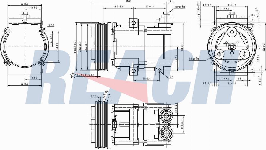 REACH 1.74.20438 - Compressor, air conditioning car-mod.net