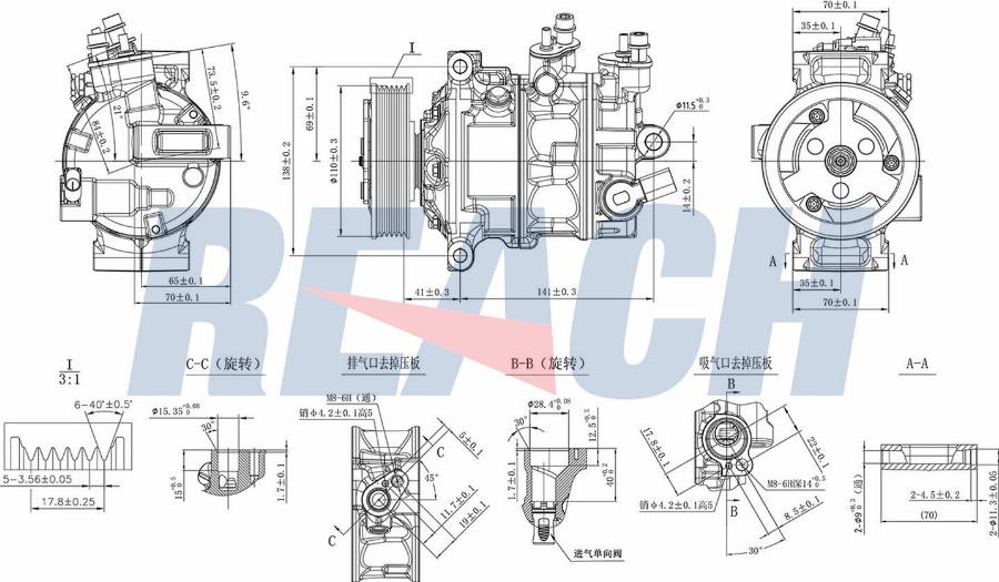 REACH 1.74.20587 - Compressor, air conditioning car-mod.net
