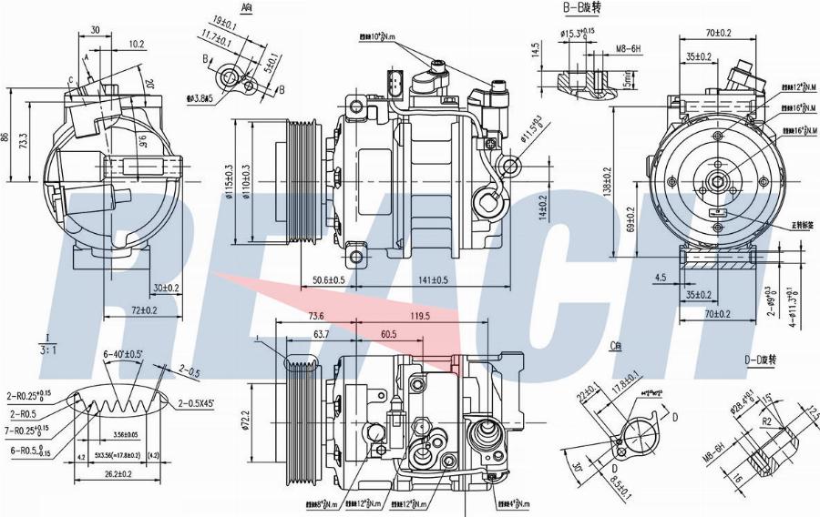 REACH 1.74.20570 - Compressor, air conditioning car-mod.net