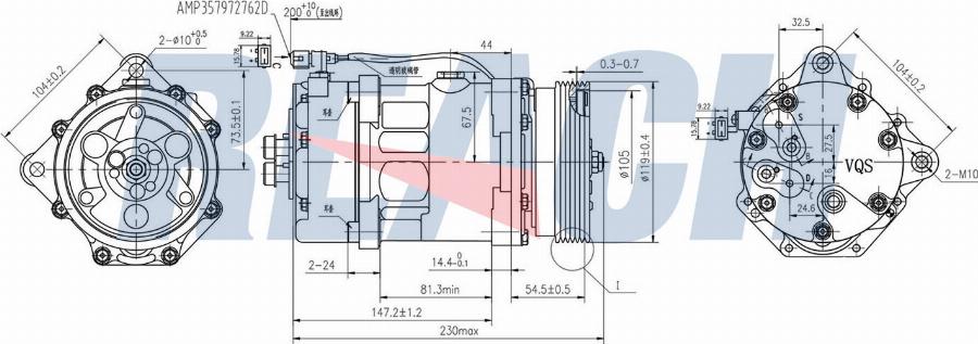 REACH 1.74.20571.L - Compressor, air conditioning car-mod.net