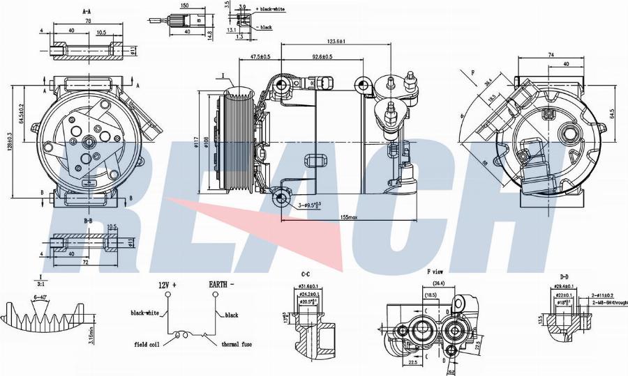 REACH 1.74.20600 - Compressor, air conditioning car-mod.net
