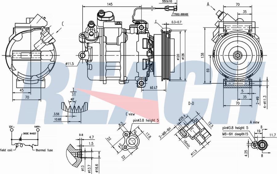 REACH 1.74.20372 - Compressor, air conditioning car-mod.net
