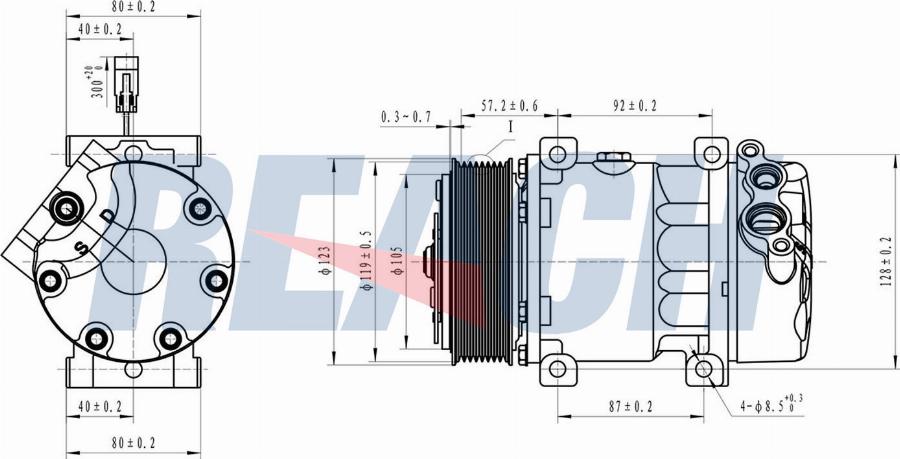 REACH 1.74.20791 - Compressor, air conditioning car-mod.net