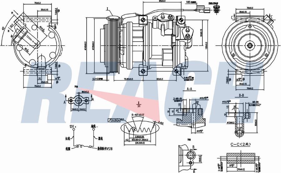 REACH 1.74.20744 - Compressor, air conditioning car-mod.net