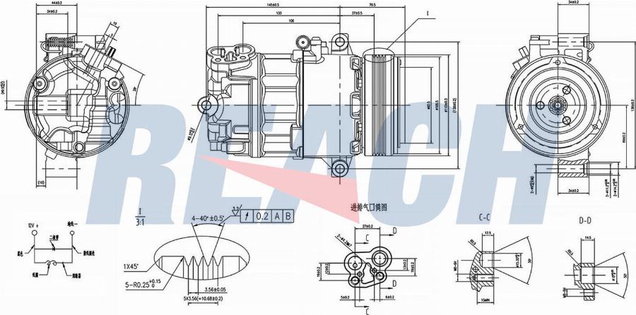 REACH 1.74.22132 - Compressor, air conditioning car-mod.net