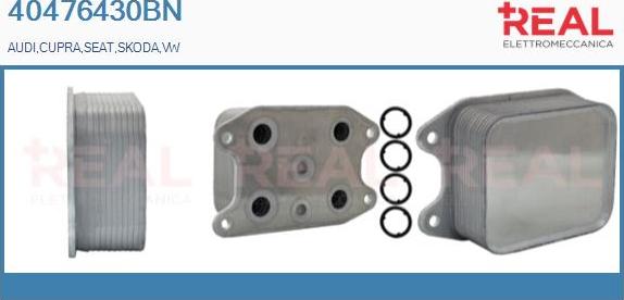 REAL 40476430BN - Oil Cooler, engine oil car-mod.net