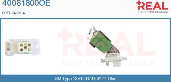 REAL 40081800OE - Resistor, interior blower car-mod.net