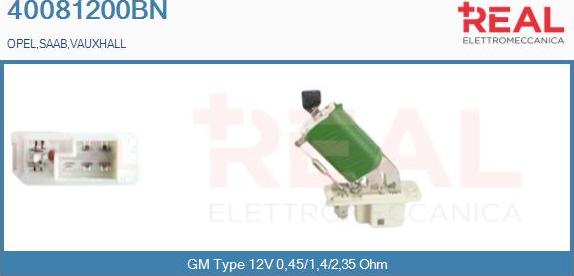 REAL 40081200BN - Resistor, interior blower car-mod.net