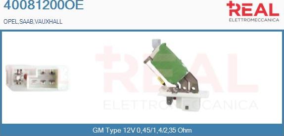 REAL 40081200OE - Resistor, interior blower car-mod.net