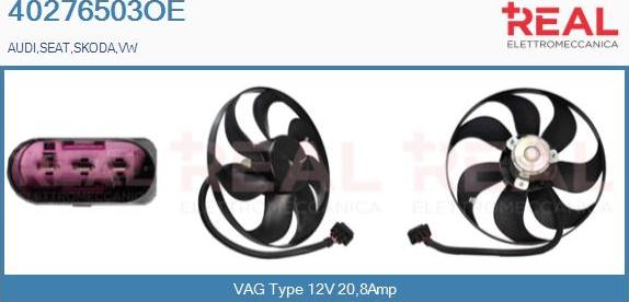 REAL 40276503OE - Fan, radiator car-mod.net