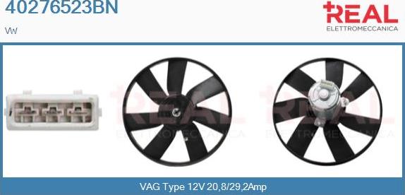 REAL 40276523BN - Fan, radiator car-mod.net