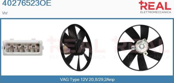 REAL 40276523OE - Fan, radiator car-mod.net