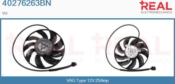 REAL 40276263BN - Fan, radiator car-mod.net