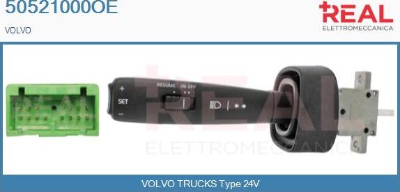 REAL 50521000OE - Steering Column Switch car-mod.net