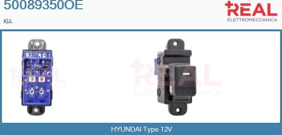 REAL 50089350OE - Switch, window regulator car-mod.net