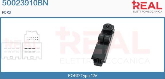 REAL 50023910BN - Switch, window regulator car-mod.net