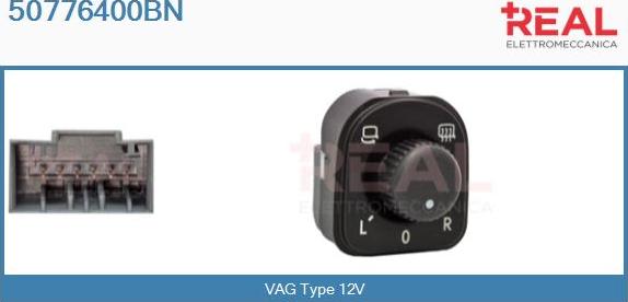 REAL 50776400BN - Switch, mirror adjustment car-mod.net