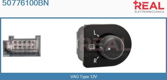 REAL 50776100BN - Switch, mirror adjustment car-mod.net