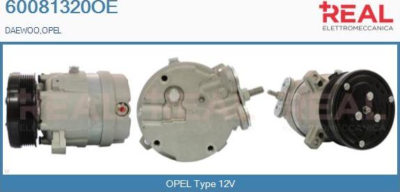 REAL 60081320OE - Compressor, air conditioning car-mod.net