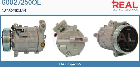REAL 60027250OE - Compressor, air conditioning car-mod.net