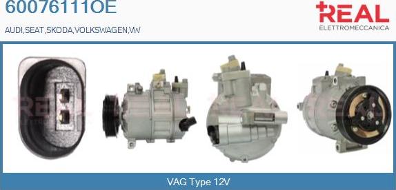REAL 60076111OE - Compressor, air conditioning car-mod.net