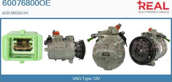 REAL 60076800OE - Compressor, air conditioning car-mod.net