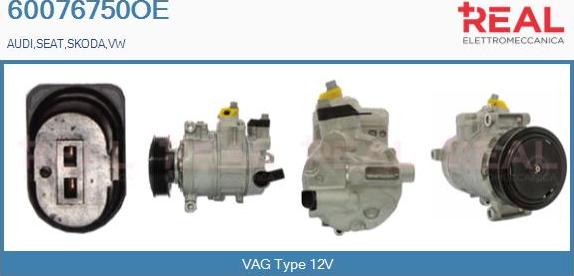 REAL 60076750OE - Compressor, air conditioning car-mod.net