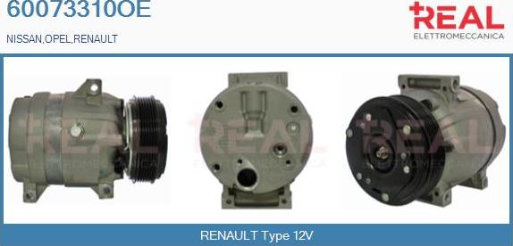 REAL 60073310OE - Compressor, air conditioning car-mod.net