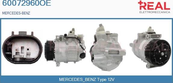 REAL 60072960OE - Compressor, air conditioning car-mod.net