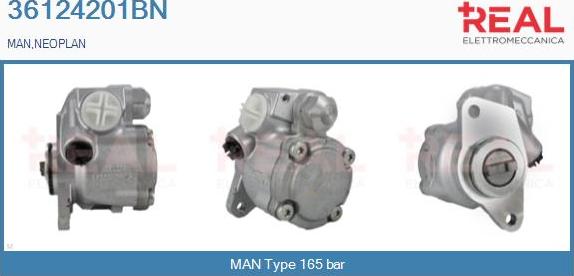 REAL 36124201BN - Hydraulic Pump, steering system car-mod.net