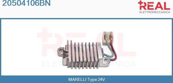 REAL 20504106BN - Voltage regulator, alternator car-mod.net