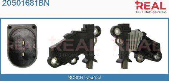 REAL 20501681BN - Voltage regulator, alternator car-mod.net