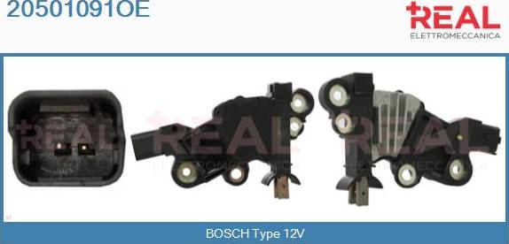 REAL 20501091OE - Voltage regulator, alternator car-mod.net