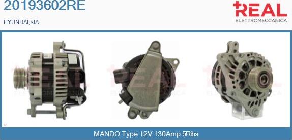 REAL 20193602RE - Alternator car-mod.net
