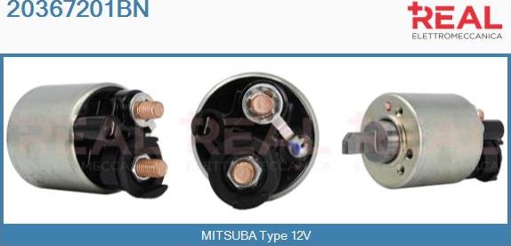 REAL 20367201BN - Solenoid Switch, starter car-mod.net