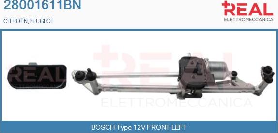 REAL 28001611BN - Window Wiper System car-mod.net