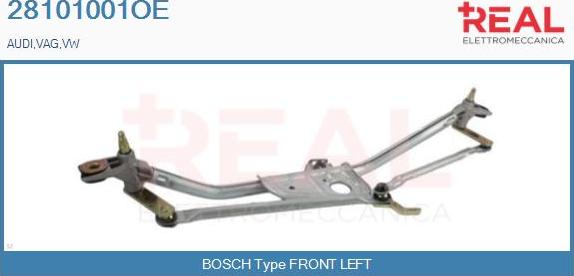 REAL 28101001OE - Wiper Linkage car-mod.net