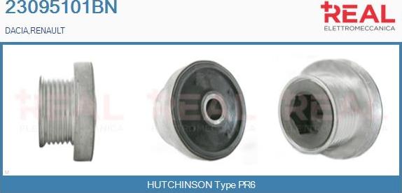 REAL 23095101BN - Pulley, alternator, freewheel clutch car-mod.net